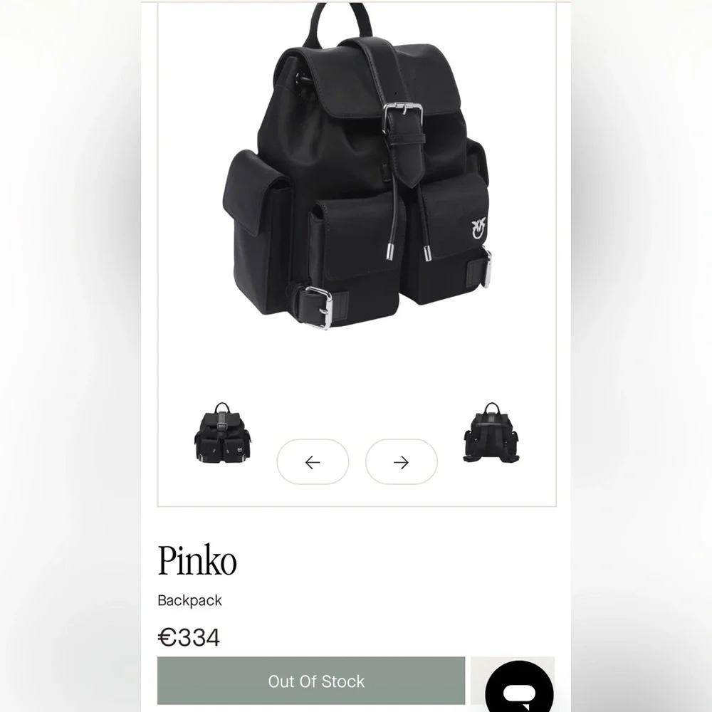 Pinko Black Backpack with Logo